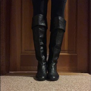 Banana Republic Leather Thigh High Boots